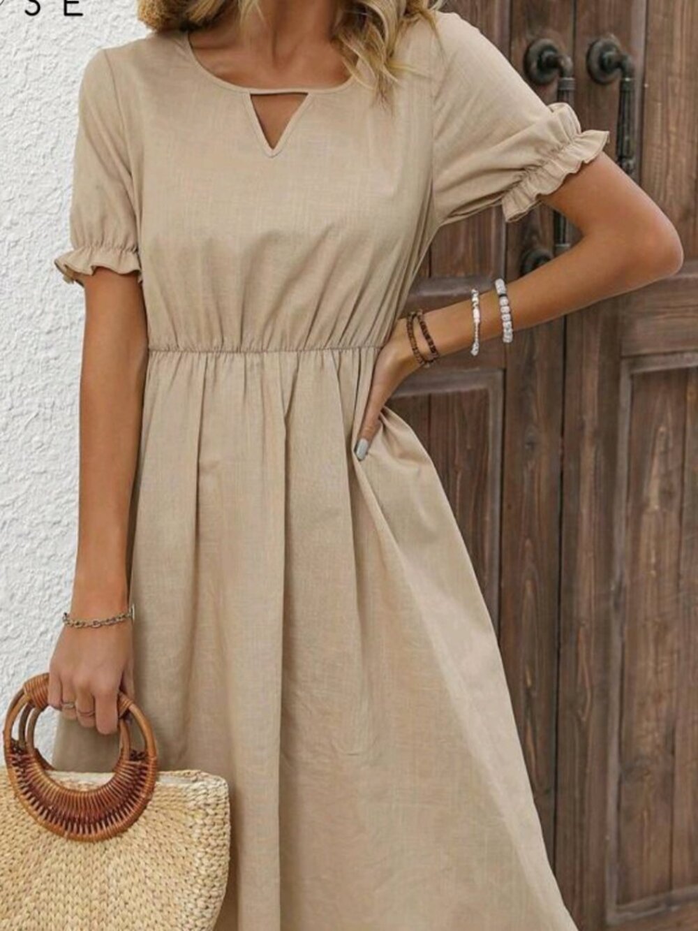 Beige Cream Cottagecore Dress S